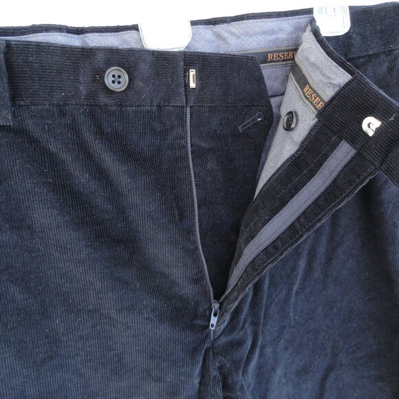 Jos A Bank Reserve Chino Straight Corduroy Black Pants Pockets Mens Size 38 x 30 - Picture 10 of 10